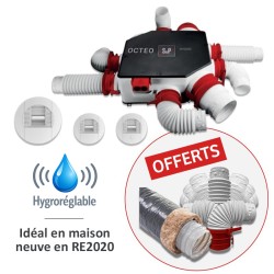 S&P - Kit VMC Hygro Ecowatt + KHB T3/7P - 1 Piquage sanitaire + 1 Gaine souple OFFERTS - T2/T7 - Réf : 607812-P