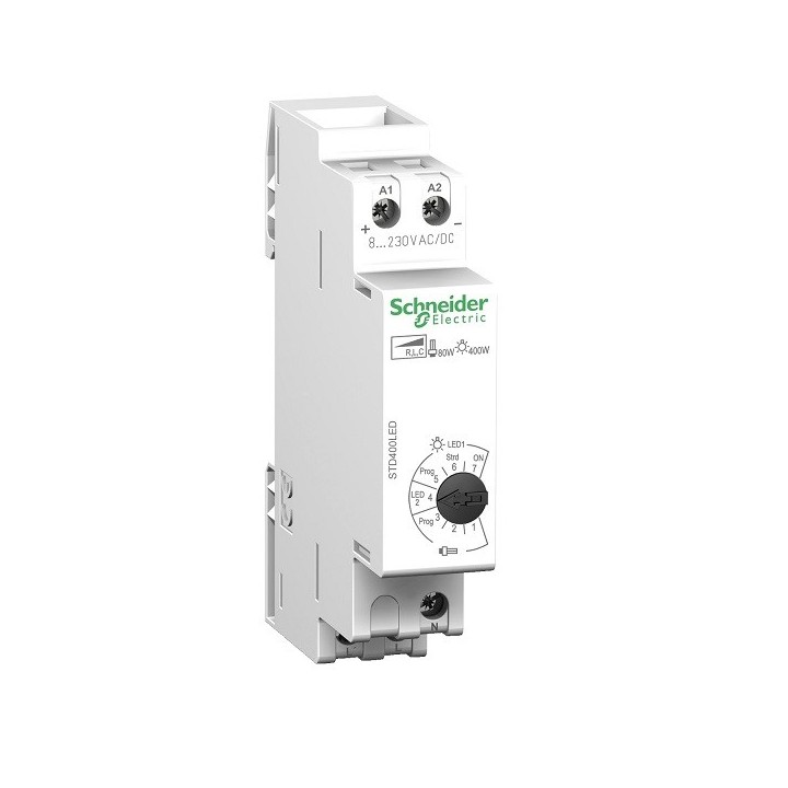 Schneider - Acti9 - variateur DIN universel 400W - standard STD400LED - commande éclairage - Réf : CCTDD20016