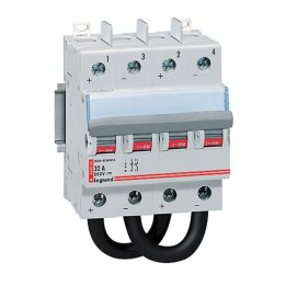 Legrand - Interrupteur-sectionneur à manette courant continu 800V pour photovoltaïque - 16A - 4 modules - Réf : 414221