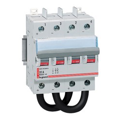 Legrand - Interrupteur-sectionneur à manette courant continu 800V pour photovoltaïque - 25A - 4 modules - Réf : 414223