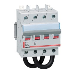 Legrand - Interrupteur-sectionneur à manette courant continu 800V pour photovoltaïque - 63A - 4 modules - Réf : 414226