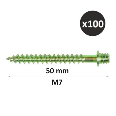 ING - Patte à vis bois sanitaire pour fixation de tuyauteries - 50 mm - M7 - Boîte de 100 - Réf : INGA504020