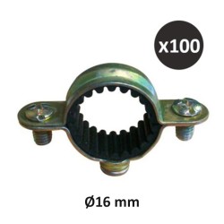 ING - Collier sanitaire simple isolé pour fixation de tuyauteries - ∅16 mm - Boîte de 100 - Réf : INGA501530