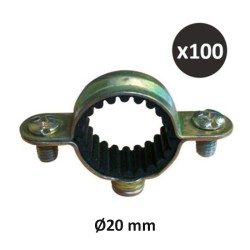 ING - Collier sanitaire simple isolé pour fixation de tuyauteries - ∅20 mm - Boîte de 100 - Réf : INGA501540