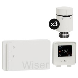 Schneider - Wiser - Kit chauffage gaz : pilotage par zone avec 3 vannes connectées - Réf : CCTFR6900