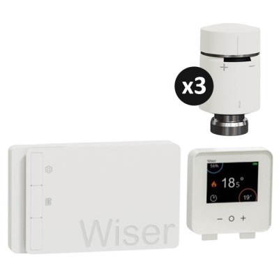 Schneider - Wiser - Kit chauffage gaz : pilotage par zone avec 3 vannes connectées - Réf : CCTFR6900
