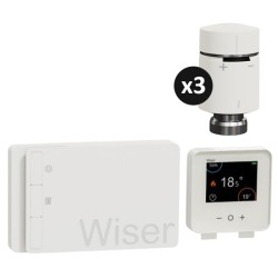 Schneider - Wiser - Kit chauffage gaz : pilotage par zone avec 3 vannes connectées - Réf : CCTFR6900