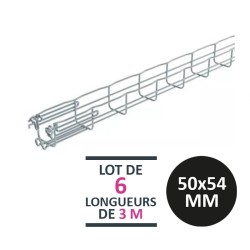 Legrand - Lot de 18 mètres (6x3m) de chemin de câbles Cablofil pré-éclissé Fasclic+ 54/50 - Réf : 200061-18M