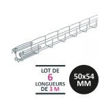Legrand - Lot de 18 mètres (6x3m) de chemin de câbles Cablofil pré-éclissé Fasclic+ 54/50 - Réf : 200061-18M