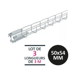 Legrand - Lot de 9 mètres (3x3m) de chemin de câbles Cablofil pré-éclissé Fasclic+ 54/50 - Réf : 200061-9M