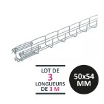 Legrand - Lot de 9 mètres (3x3m) de chemin de câbles Cablofil pré-éclissé Fasclic+ 54/50 - Réf : 200061-9M