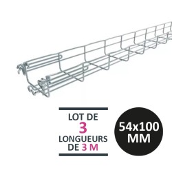 Legrand - Lot de 9 mètres (3x3m) de chemin de câbles Cablofil pré-éclissé Fasclic+ 54/100 - Réf : 200071-9M