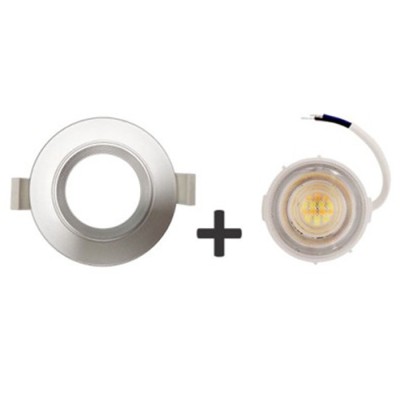 Krisane - Kit Spot LED CCT 3000/4000/6500K°- 7W - Ø47 mm et collerette aluminium fixe - IP54 - Réf : KRI24174-31
