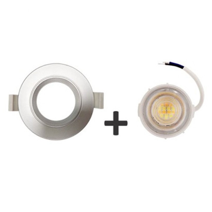 Krisane - Kit Spot LED CCT 3000/4000/6500K°- 7W - Ø47 mm et collerette aluminium fixe - IP54 - Réf : KRI24174-31