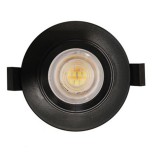 Krisane - Kit Spot LED CCT 3000/4000/6500K°- 7W - Ø47 mm et collerette noire orientable - IP54 - Réf : KRI24174-42