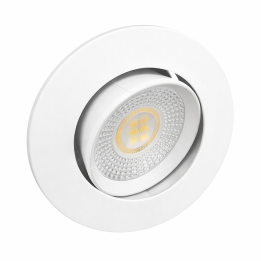 KIT Spot encastré - orientable - 3000k - rond - blanc mat - LED 5W - Réf : KRI30011