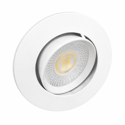 KIT Spot encastré - orientable - 3000k - rond - blanc mat - LED 5W - Réf : KRI30011