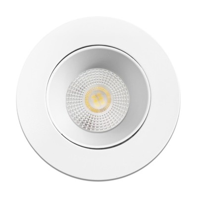 KIT Spot encastré - orientable - 3000k - rond - blanc mat - LED 5W - Réf : KRI30011