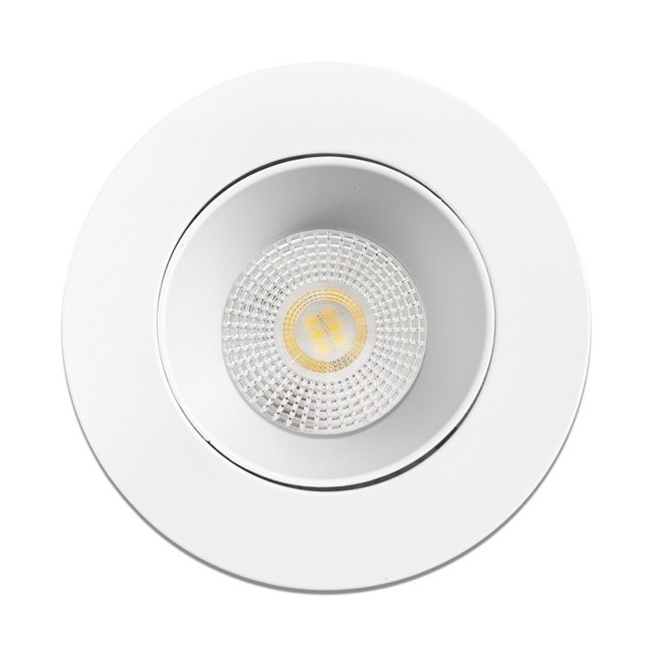 KIT Spot encastré - orientable - 3000k - rond - blanc mat - LED 5W - Réf : KRI30011