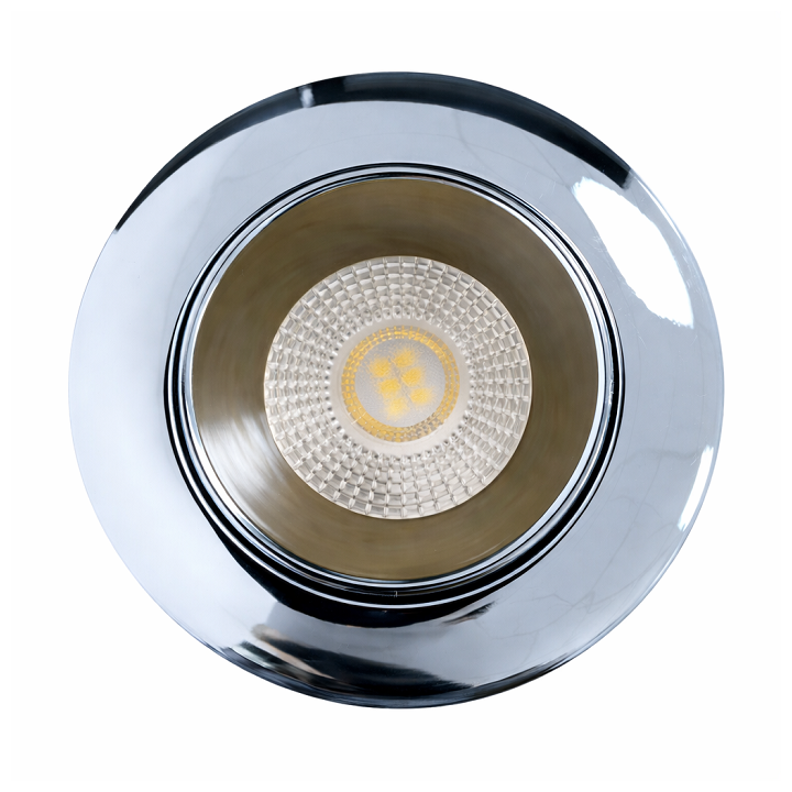 KIT Spot encastré - orientable - 3000k - rond - chrome brillant - LED 5W - Réf : KRI30012