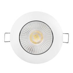 KIT Spot encastré - orientable - 3000k - rond - blanc - LED 5W - Réf : KRI30022
