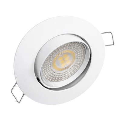 KIT Spot encastré - orientable - 3000k - rond - blanc - LED 5W - Réf : KRI30022