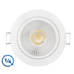 KIT Spot encastré - 1/4 tour - fixe - 3000k - rond - blanc - LED 5W - Réf : KRI30023