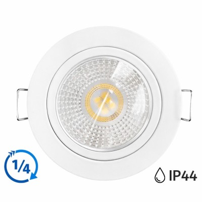 KIT Spot encastré - 1/4 tour - 3000k - IP 44 - fixe - blanc - LED 5W - Réf : KRI30025