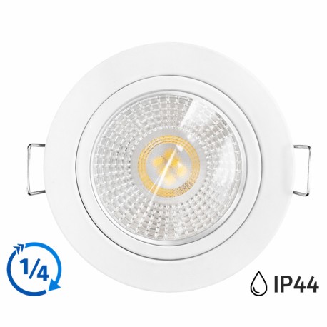 KIT Spot encastré - 1/4 tour - 3000k - IP 44 - fixe - blanc - LED 5W - Réf : KRI30025