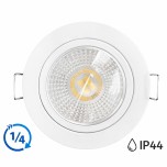 KIT Spot encastré - 1/4 tour - 3000k - IP 44 - fixe - blanc - LED 5W - Réf : KRI30025