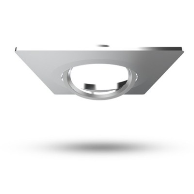 Miidex Lighting - Collerette carrée aluminium inclinable pour spot ÉCLAT II - 82 x 82 mm - Réf : 100280