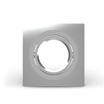 Miidex Lighting - Collerette carrée aluminium inclinable pour spot ÉCLAT II - 82 x 82 mm - Réf : 100280