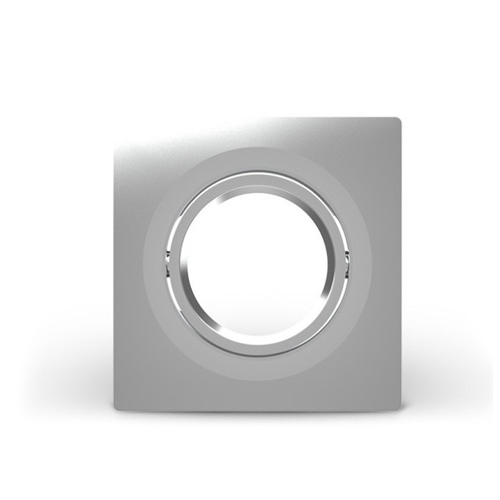 Miidex Lighting - Collerette carrée aluminium inclinable pour spot ÉCLAT II - 82 x 82 mm - Réf : 100280