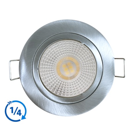 KIT Spot encastré - 1/4 tour - 3000k - IP20 - fixe - aluminium- LED 5W - Réf : KRI30033
