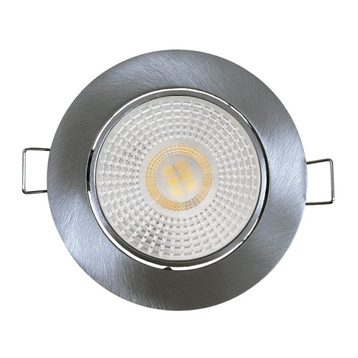 KIT Spot encastré - orientable 1/4 de tour - 3000k - rond - aluminium - LED 5W - Réf: KRI30034