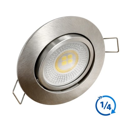 KIT Spot encastré - orientable 1/4 de tour - 3000k - rond - aluminium - LED 5W - Réf: KRI30034