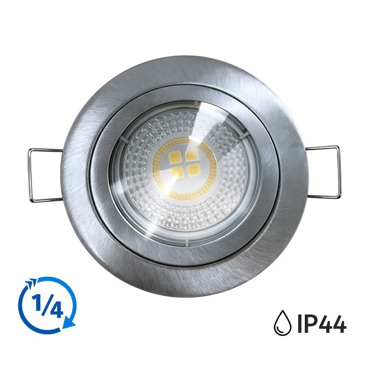 KIT Spot encastré - 1/4 tour - 3000k - IP 44 - fixe - blanc - LED 5W - Réf : KRI30035