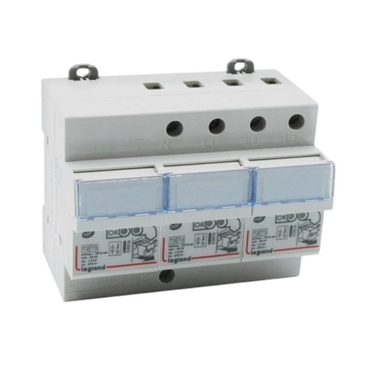 Legrand - Parafoudre pour protection tableau d'abonné avec protection intégrée type2 Imax 12kA/pôle - 3P+N - 6m  - Réf : 003953