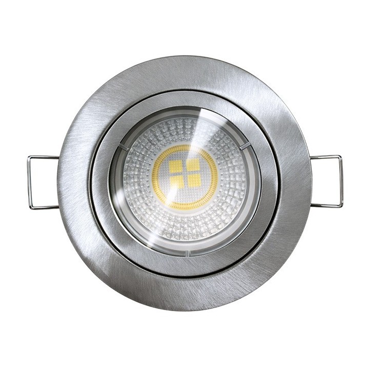 KIT spot encastré - 1/4 tour - IP 44 - orientable - 3000k - aluminium - LED 5W - Réf : KRI30036