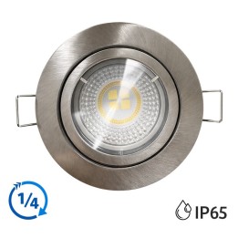 KIT Spot encastré - fixe - recouvrable - 3000k - 1/4 de tour - IP65 - aluminium - LED 5W - Réf : KRI30039