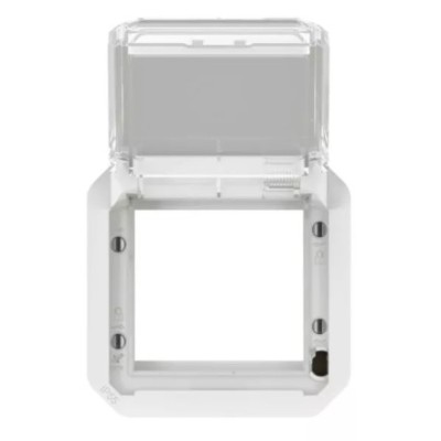 Legrand - Adaptateur étanche Plexo IP55 pour fonction Mosaic - finition blanc à volet transparent - Réf : 069695L