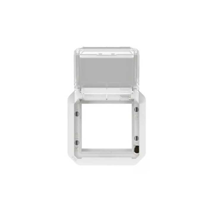 Legrand - Adaptateur étanche Plexo IP55 pour fonction Mosaic - finition blanc à volet transparent - Réf : 069695L