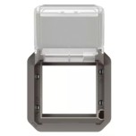 Legrand - Adaptateur étanche Plexo IP55 pour fonction Mosaic - finition anthracite à volet transparent - Réf : 069880L