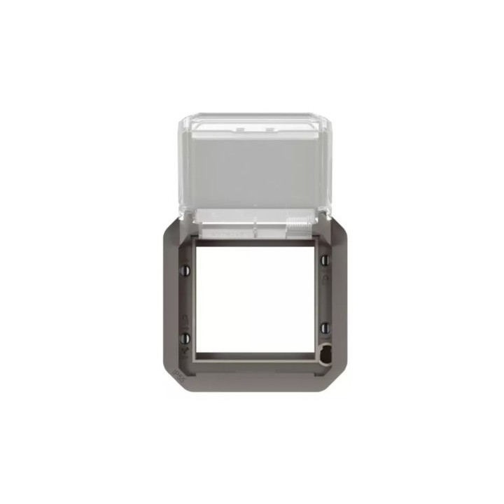Legrand - Adaptateur étanche Plexo IP55 pour fonction Mosaic - finition anthracite à volet transparent - Réf : 069880L