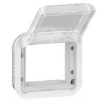 Legrand - Adaptateur étanche Plexo IP55 pour fonction Mosaic - finition blanc à volet transparent - Réf : 069695L
