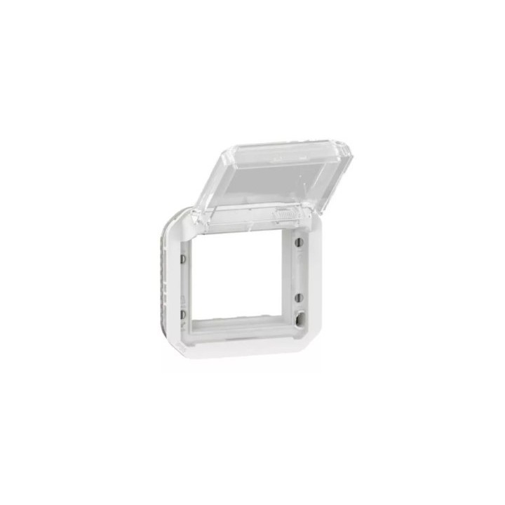 Legrand - Adaptateur étanche Plexo IP55 pour fonction Mosaic - finition blanc à volet transparent - Réf : 069695L