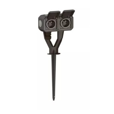 Legrand - Piquet de jardin étanche avec 2 prises 2P+T précâblées Plexo livré complet - anthracite - Réf : 069749L