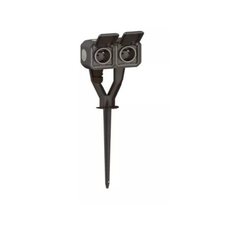 Legrand - Piquet de jardin étanche avec 2 prises 2P+T précâblées Plexo livré complet - anthracite - Réf : 069749L