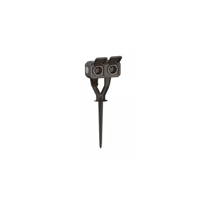 Legrand - Piquet de jardin étanche avec 2 prises 2P+T précâblées Plexo livré complet - anthracite - Réf : 069749L