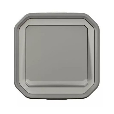 Legrand - Plexo - Poussoir NO lumineux 10A complet IP55 saillie - gris - Réf : 069722L